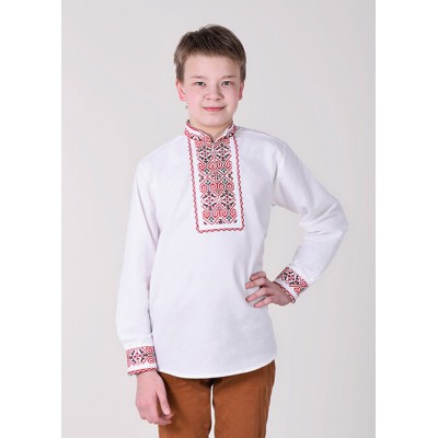 Embroidered shirt for boy "Eagle" red
